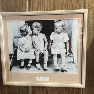 The Kiss Il Bacio' Baldwin Bruwell’s Collection Framed Print 19” X 17”